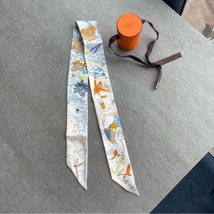 Hermes silk twilly scarf